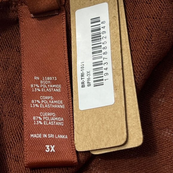 SKIMS Logo Mesh Triangle Bralette Saffron 3X - Picture 6 of 8